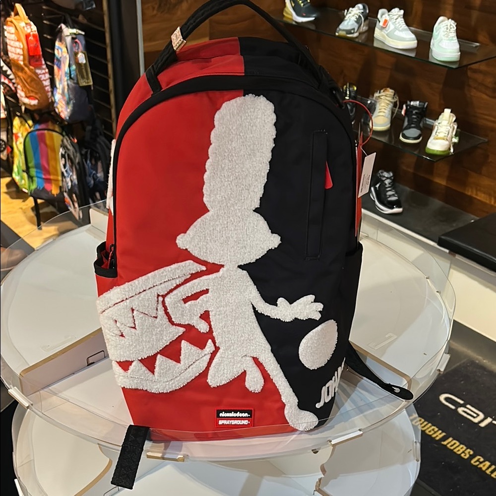 Sprayground Nickelodeon Red and White Backpack